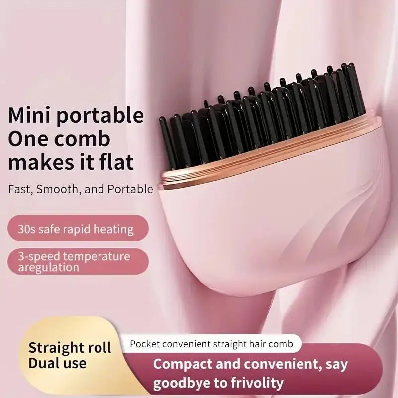 Wireless Portable Hair Straightening Comb