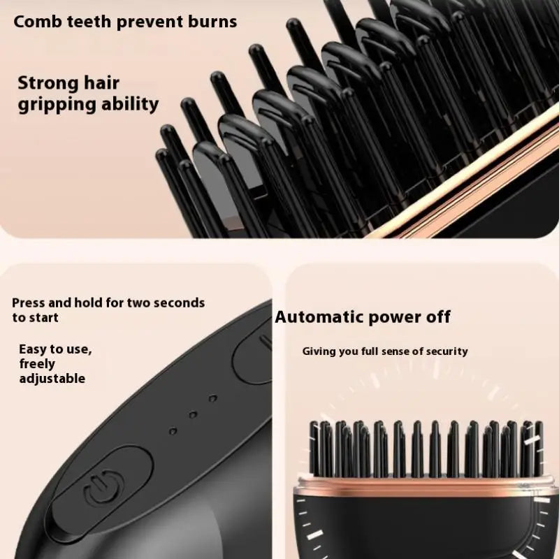 Wireless Portable Hair Straightening Comb