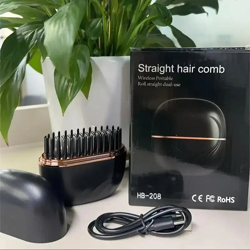 Wireless Portable Hair Straightening Comb